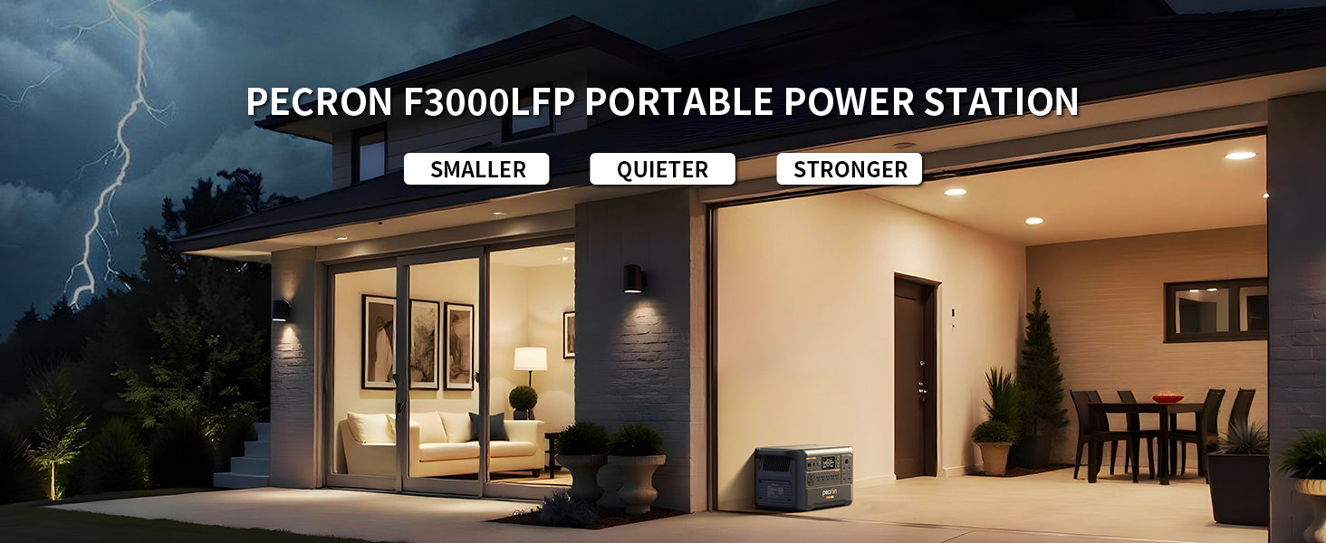 Pecron F3000LFP Power Station 3072Wh 3000W LiFePO4 Battery 220V