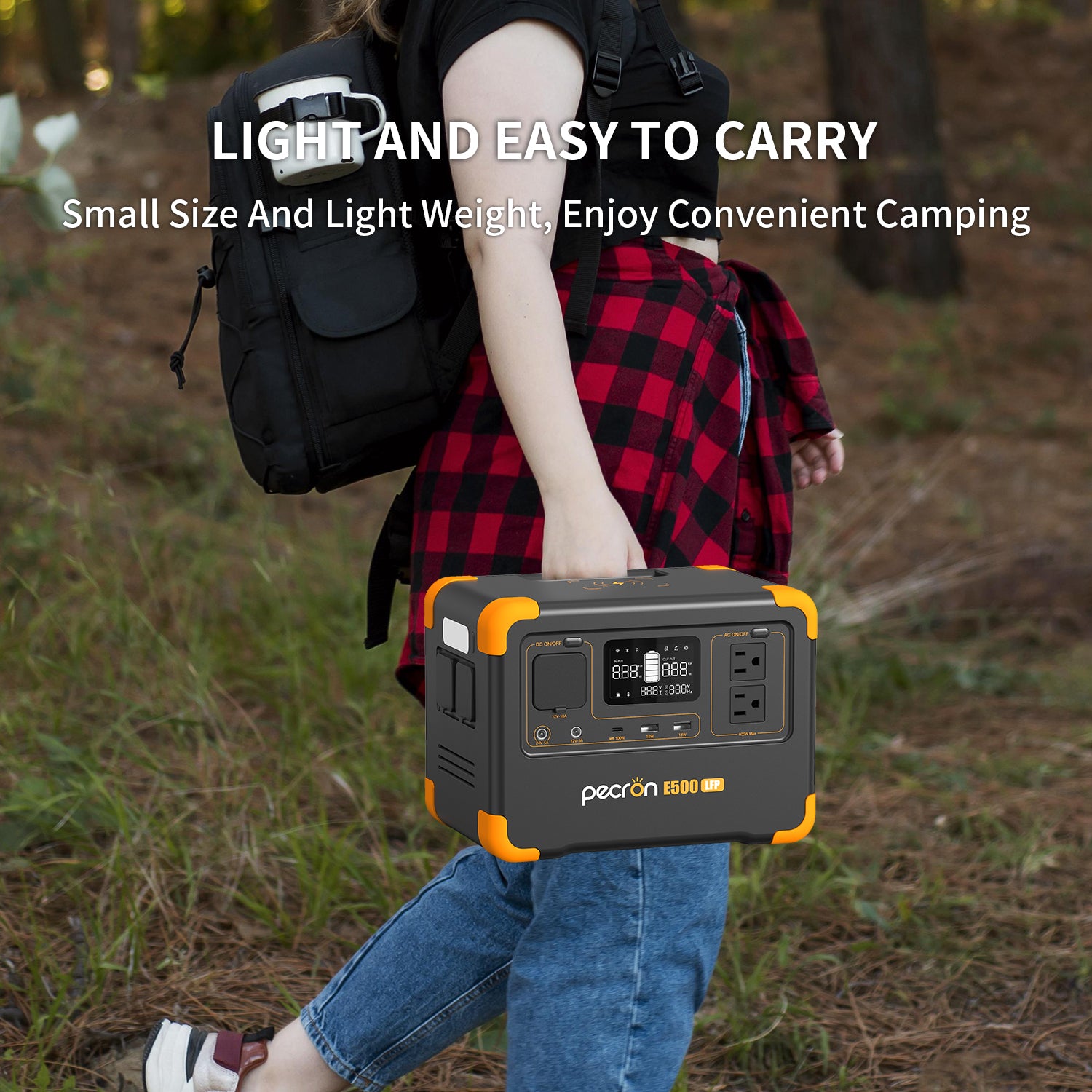 Pecron E500LFP Portable Power Station 600W / 576Wh